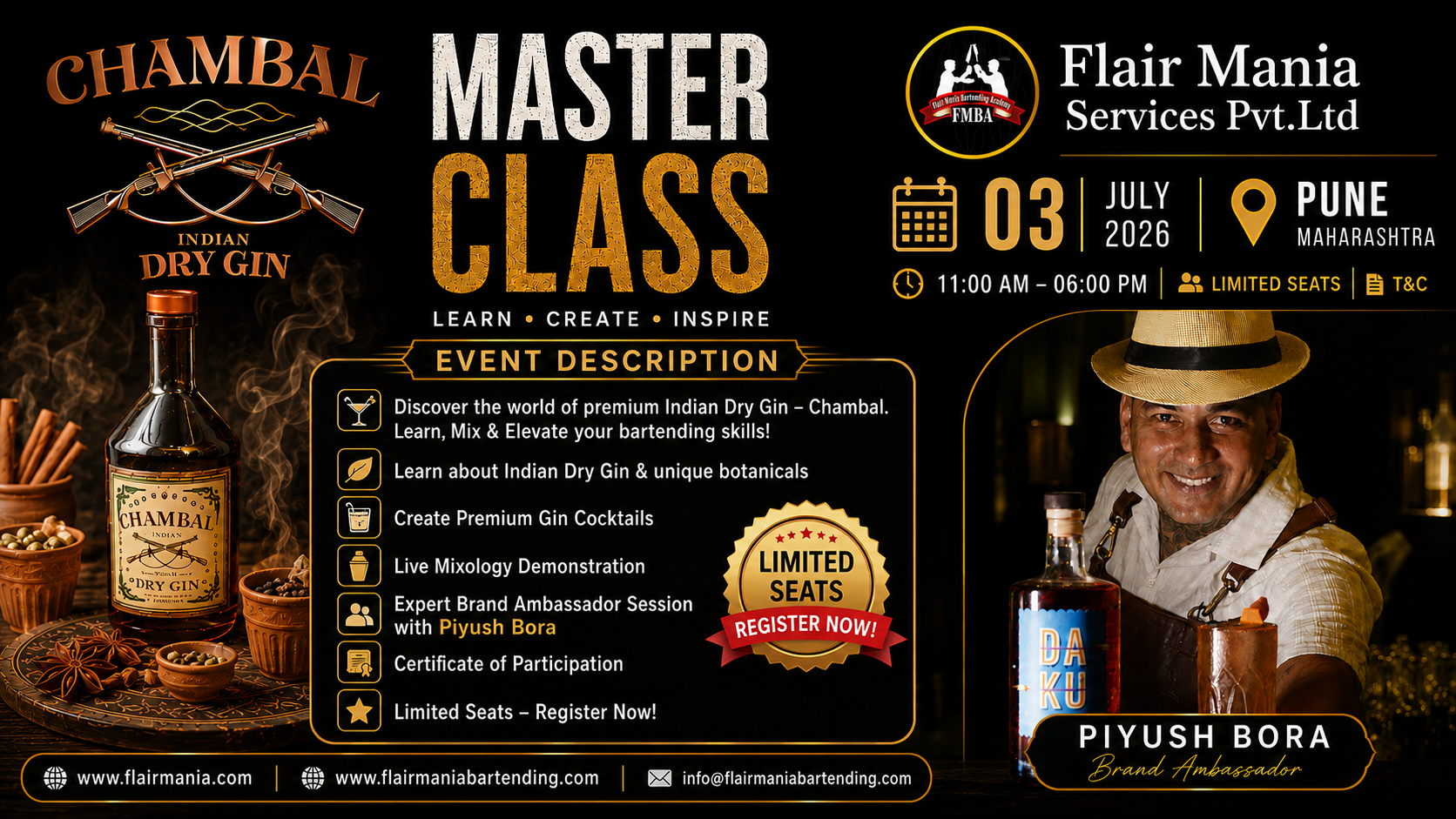 Chambal Master Class (Indian dry Gin)
